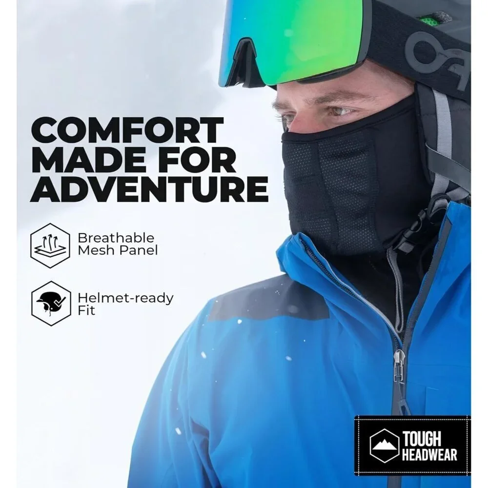 Men's Tactical Winter Warm Fleece Face Mask Stretch Neck Breathable Scarves